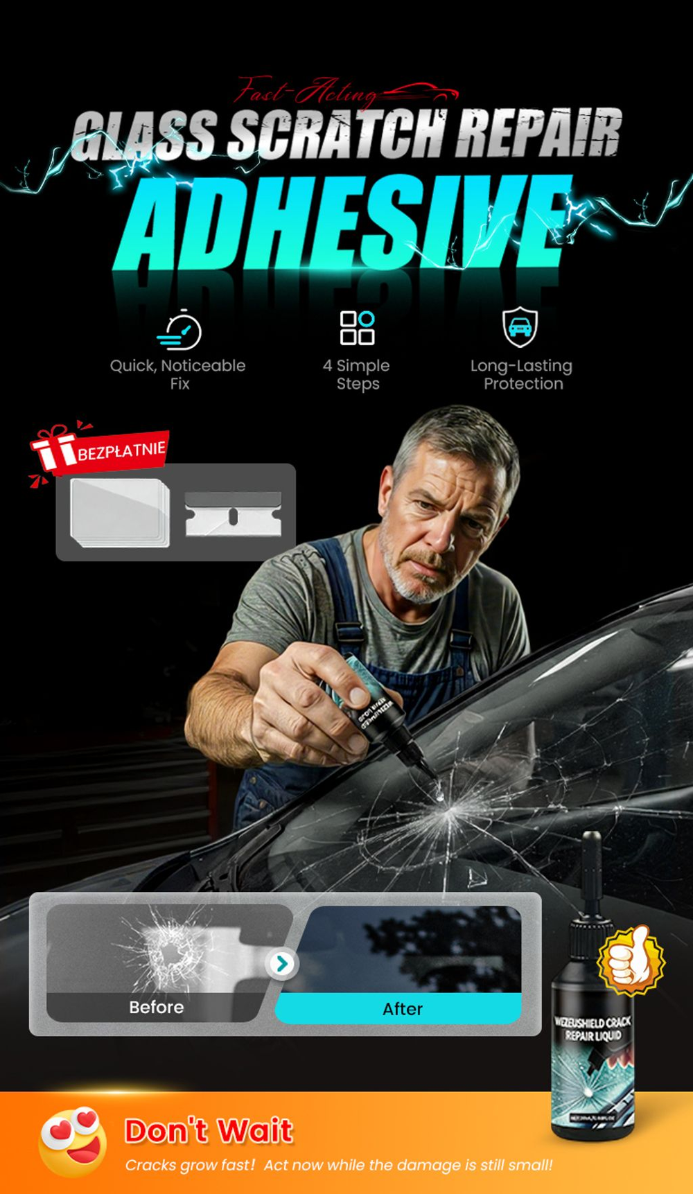 🔥LAST DAY 50% OFF🔥2026 New Car Windshield Crack Repair Fluid