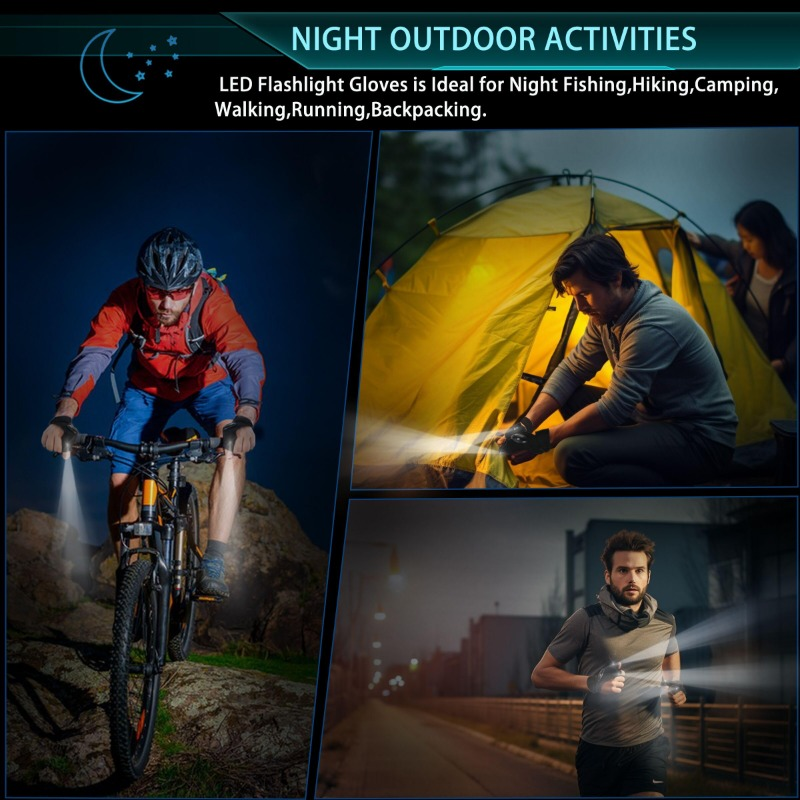 🔥HOT SALE NOW 49% OFF🔥Hands-Free LED Half Finger Gloves